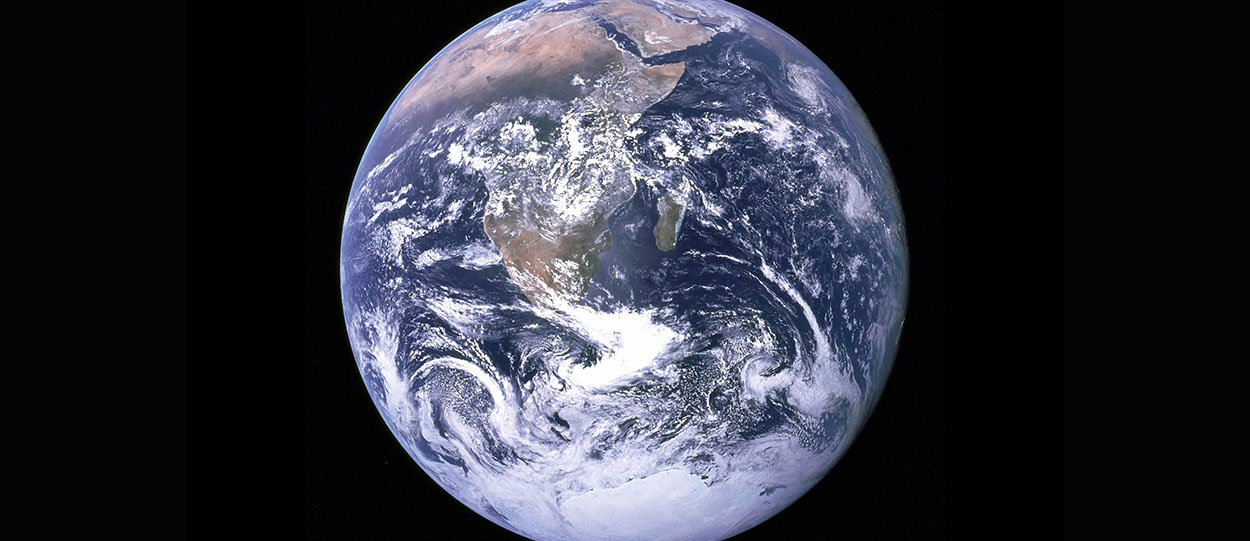Jordklotet sett från rymden.